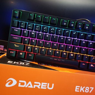 [Mã 44ELSALE2 giảm 7% đơn 300K] Bàn phím cơ Dareu EK87- Đèn led raibown - Mix keycap - Bảo hành 24 tháng - Lỗi 1 đổi 1