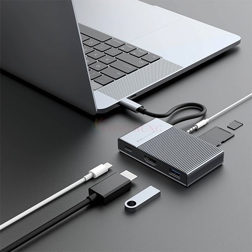 Cổng chuyển đổi HyperDrive 6-in-1 Gen2 USB-C Hub HD-G206 - Hàng chính hãng