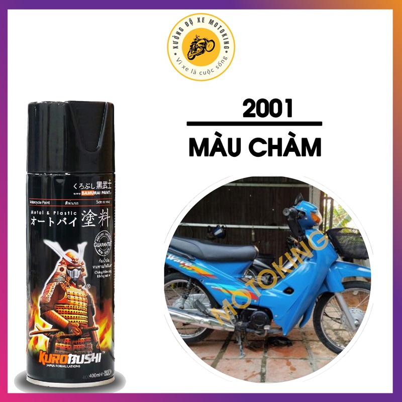 Sơn Samurai màu chàm 2001 - chai sơn xịt chuyên dụng dành cho sơn xe máy