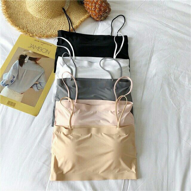 Bra su trơn 2 dây, bra đúc su 2 dây vải su mát mịn, bra đúc su trơn quây 2 dây MS805