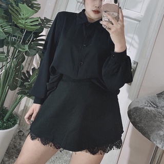  Chân váy chữ A hai lớp phối ren bigsize siêu xinh chất tuyết mưa chân váy nữ trẻ trung sang chảnh thời thượng 