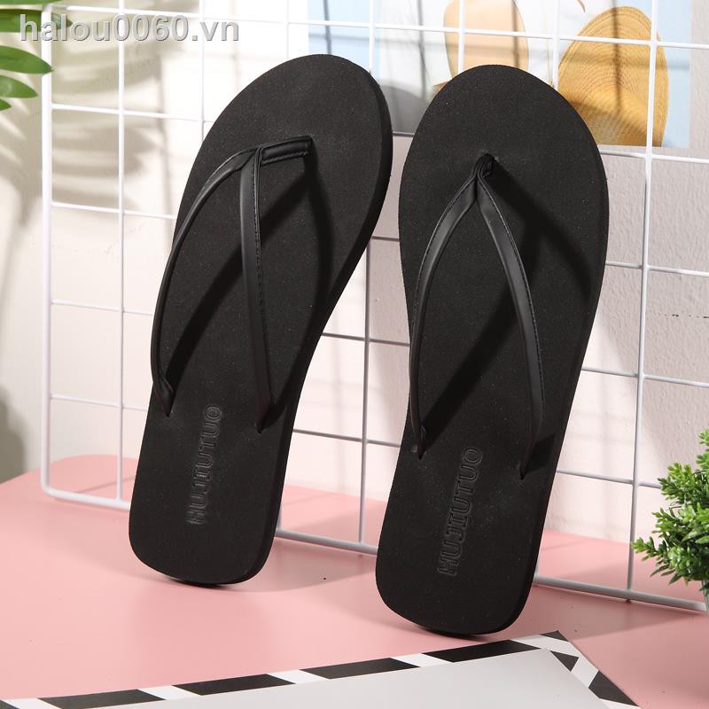 ✿Ready stock✿  Simple flip flops Couple Men and women summer non-slip flat bottom fashion sandals slippers Outer wear beach shoes Seaside