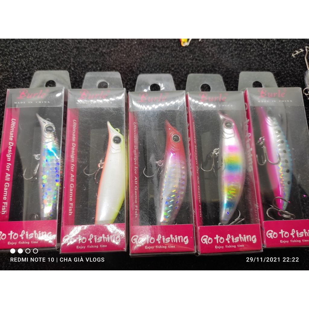 Mồi câu cá  Sinking minnow 75 shad chuyên  chuyên dùng cho câu các loại cá săn mồi vùng nước lợ: cá chẽm cá nhồng