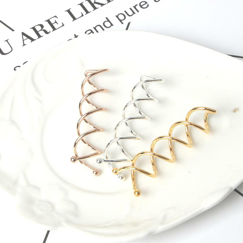 10Pcs Gold Silver Color Rose Gold Spiral Spin Screw Clip Twist Barrette Hairpins