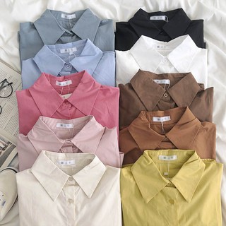 Áo Sơ Mi Nữ Tay Dài Nhiều Màu 39014