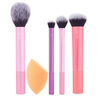 [THANH LÝ DỌN KHO] Bộ 4 cọ kèm 2 mút REAL TECHNIQUES Everyday Essentials Plus with Bonus Miracle Complexion Sponge - YzB