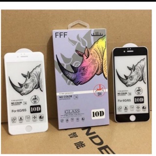 Dán kính cường lực full màn 10 D tê giác cho iphone 6/6s