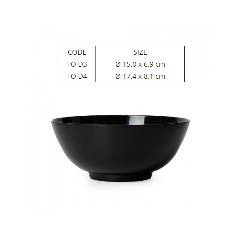 Combo 50 Tô Nhựa Melamine Đen Bóng Fataco