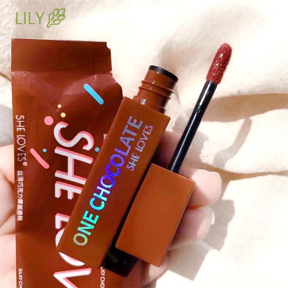 Son bóng chất nhung lì She Loves mịn mượt chống nước lâu trôi tạo hình kẹo chocolate sáng tạo