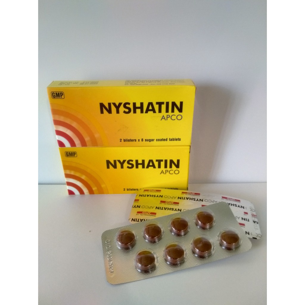 NISHATIN APCO Hộp 16 viên dùng cho người nhiệt miệng, táo bón, nóng nhiệt trong người..
