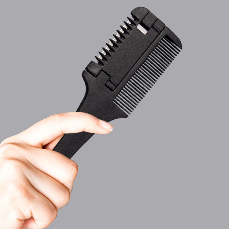 Lược Tỉa Tóc Kẹp Dao Cạo 2in1 Cao Cấp - Lược Chải Đầu Cắt Tóc Tỉa Chân Tóc Tạo Kiểu Tóc Đa Năng - Có Dao Lam Kèm Theo