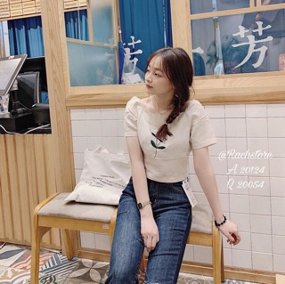 ÁO CROPTOP THÊU HOA (KÈM HÌNH THẬT)