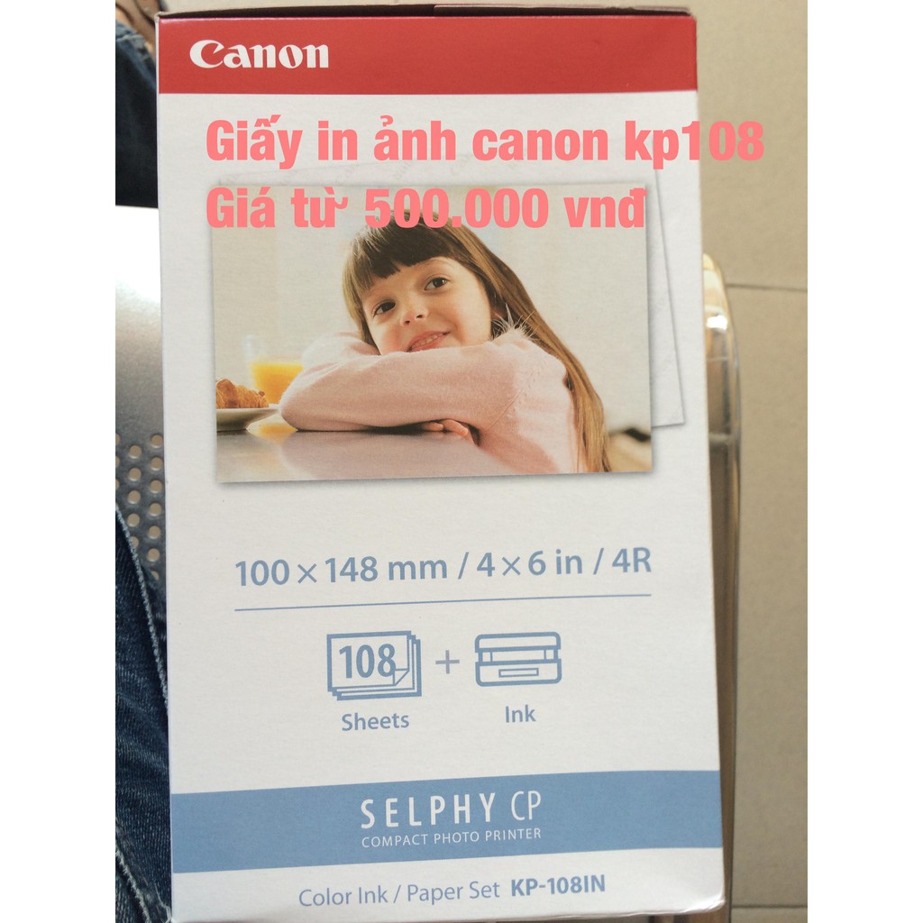 [Mã 159ELSALE hoàn 7% đơn 300K] Giấy in ảnh canon kp108 cho máy in canon selphy cp1200,cp1000,cp910,cp1300