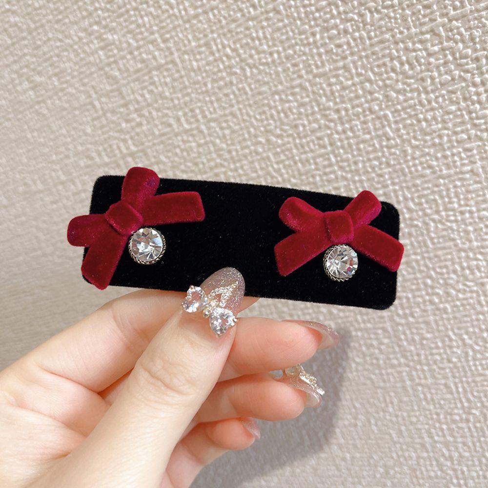 2 Băng Đô Cài Tóc Bằng Vải Nhung Chống Trượt Thời Trang Cho Bạn Gái