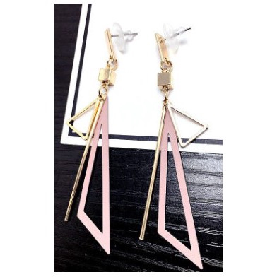 Khuyên tai mặt hình tam giác phong cách Hàn Quốc trẻ trung thời trang