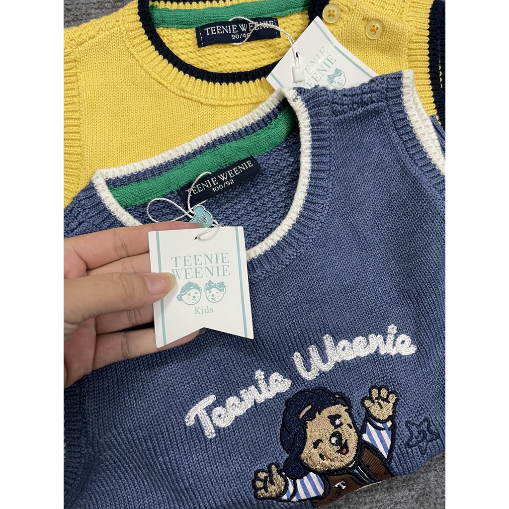 Áo gile len hình gấu Teenie