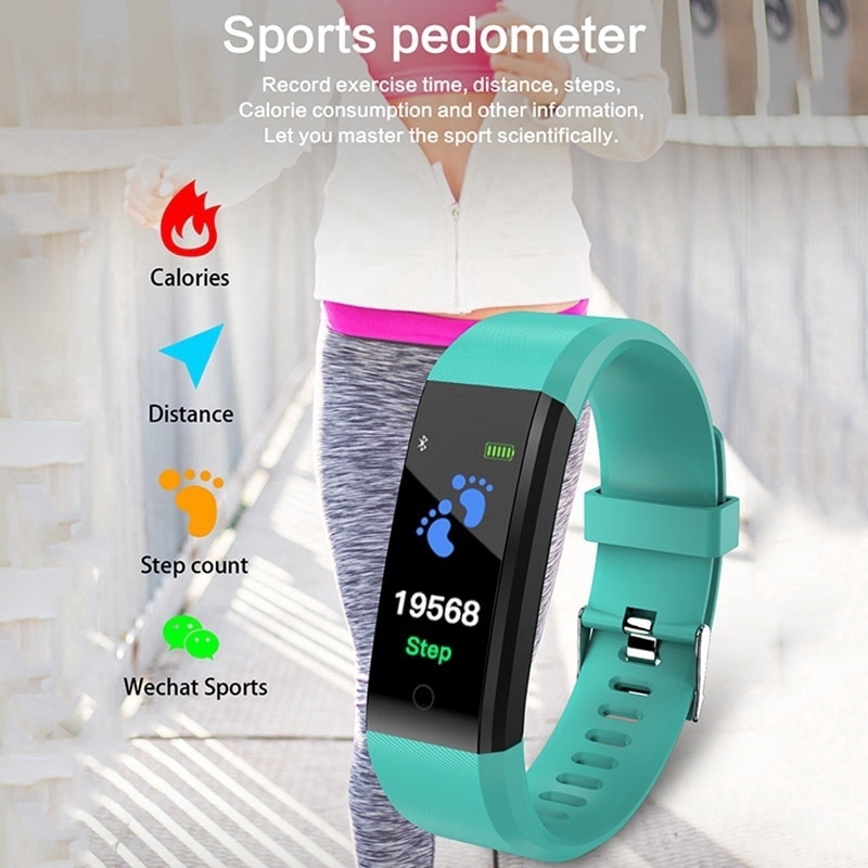 Unable thấm nước thông minh Bracelet Xem dây đeo cổ tay Huyết Áp Giám sát Heart Rate Monitor thông minh Thể hình