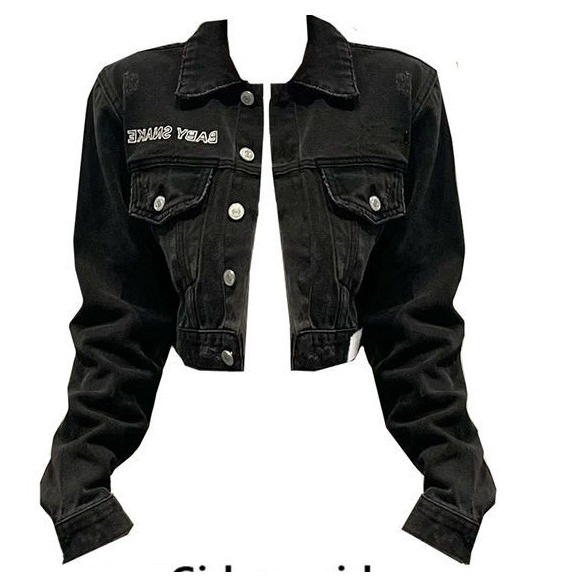 Áo Khoác Denim Tay Dài Thời Trang Mùa Thu Cho Nữ