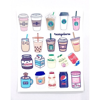 [Nhãn dán] ⚡ Sticker trang trí icon bottle/summer