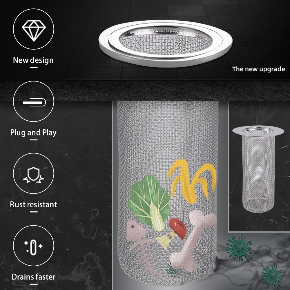 Dụng Cụ Lọc Rác Bằng Thép Không Gỉ Cho Bồn Rửa Nhà Bếp