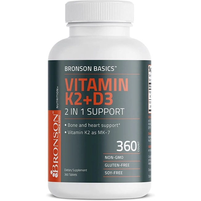Organic Vitamin K2 D3 - 360 viên Mỹ - Giúp xương chắc khỏe, tăng sức đề kháng