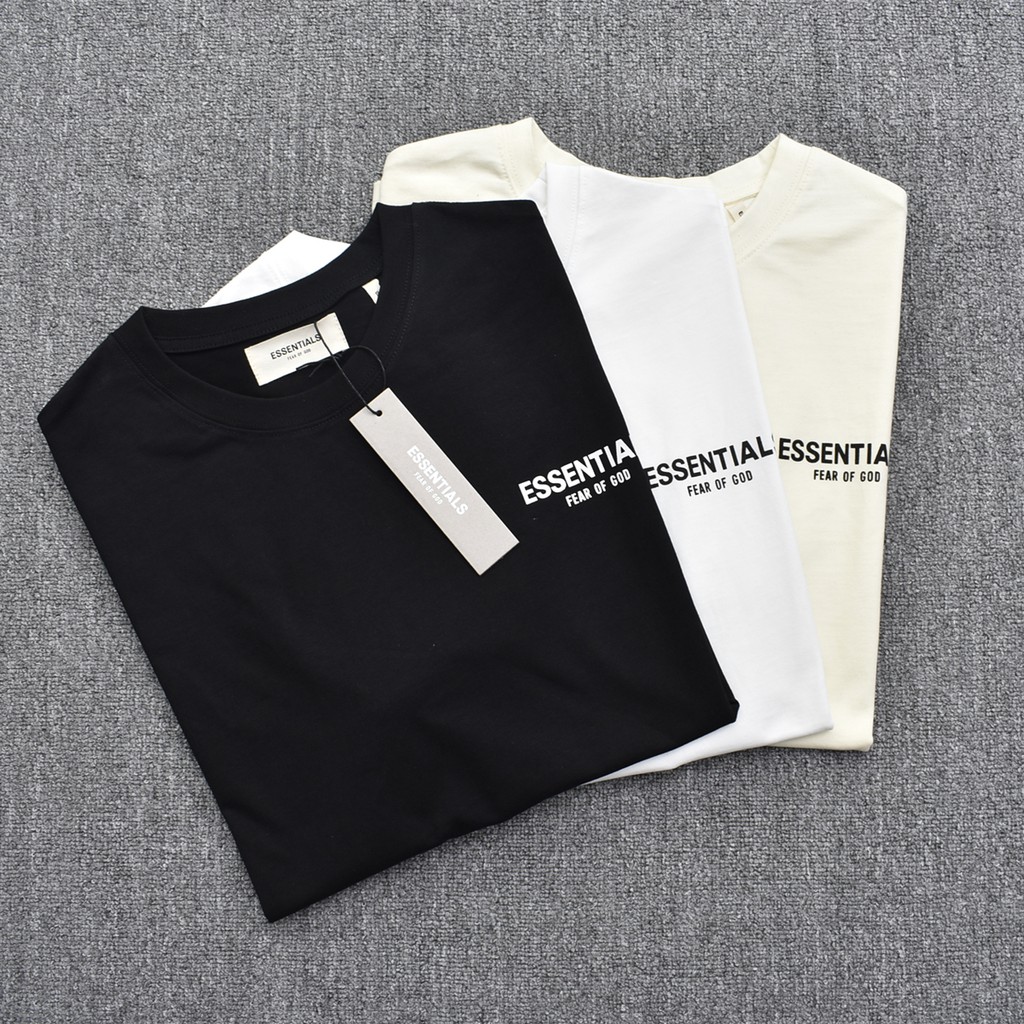 FOG FEAR OF GOD ESSENTIALS Double-line basic letter printing loose couple casual short-sleeved T-shirt
