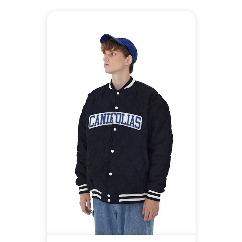 Áo khoác Bomber phao chữ thêu CANIFOLIAS