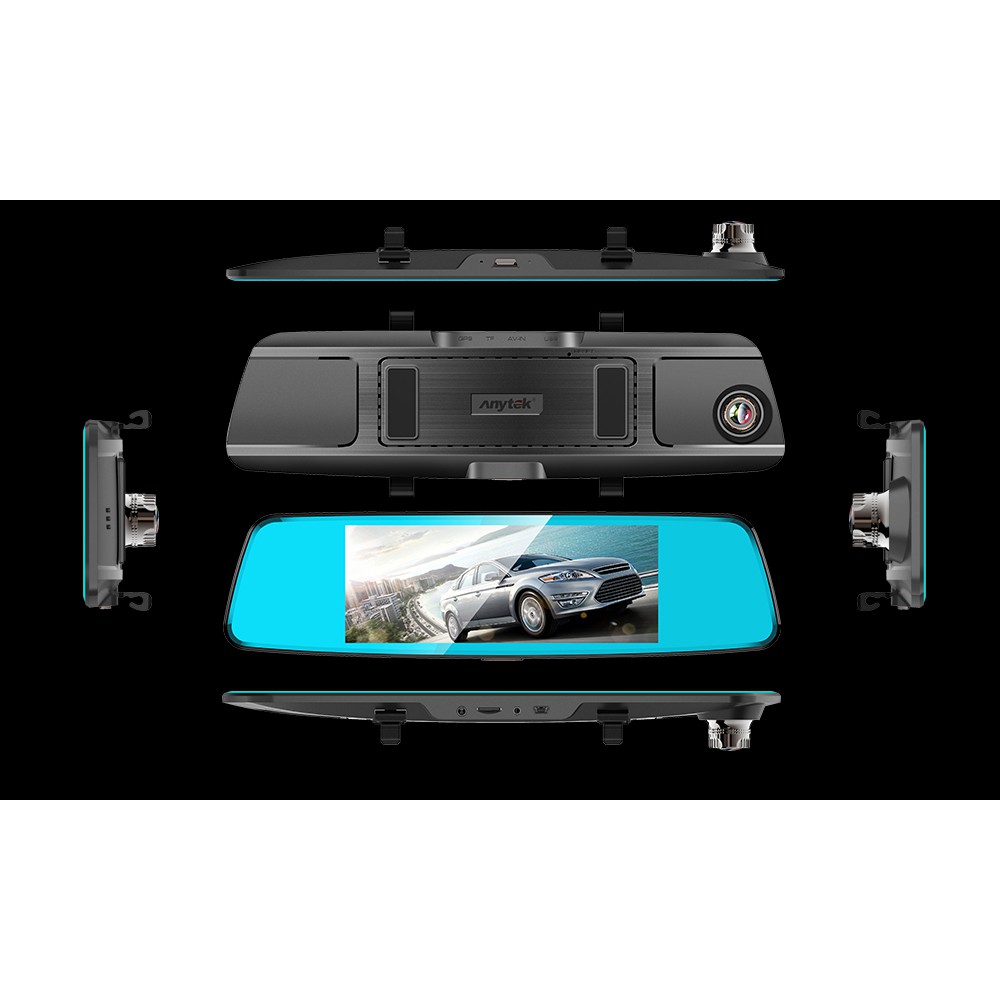 Camera Hành trình ô tô Anytek T77 Full HD (1920*1080P) - Cam gương, màn hình 7 inch cảm ứng, Quay 2 mắt trước sau | BigBuy360 - bigbuy360.vn