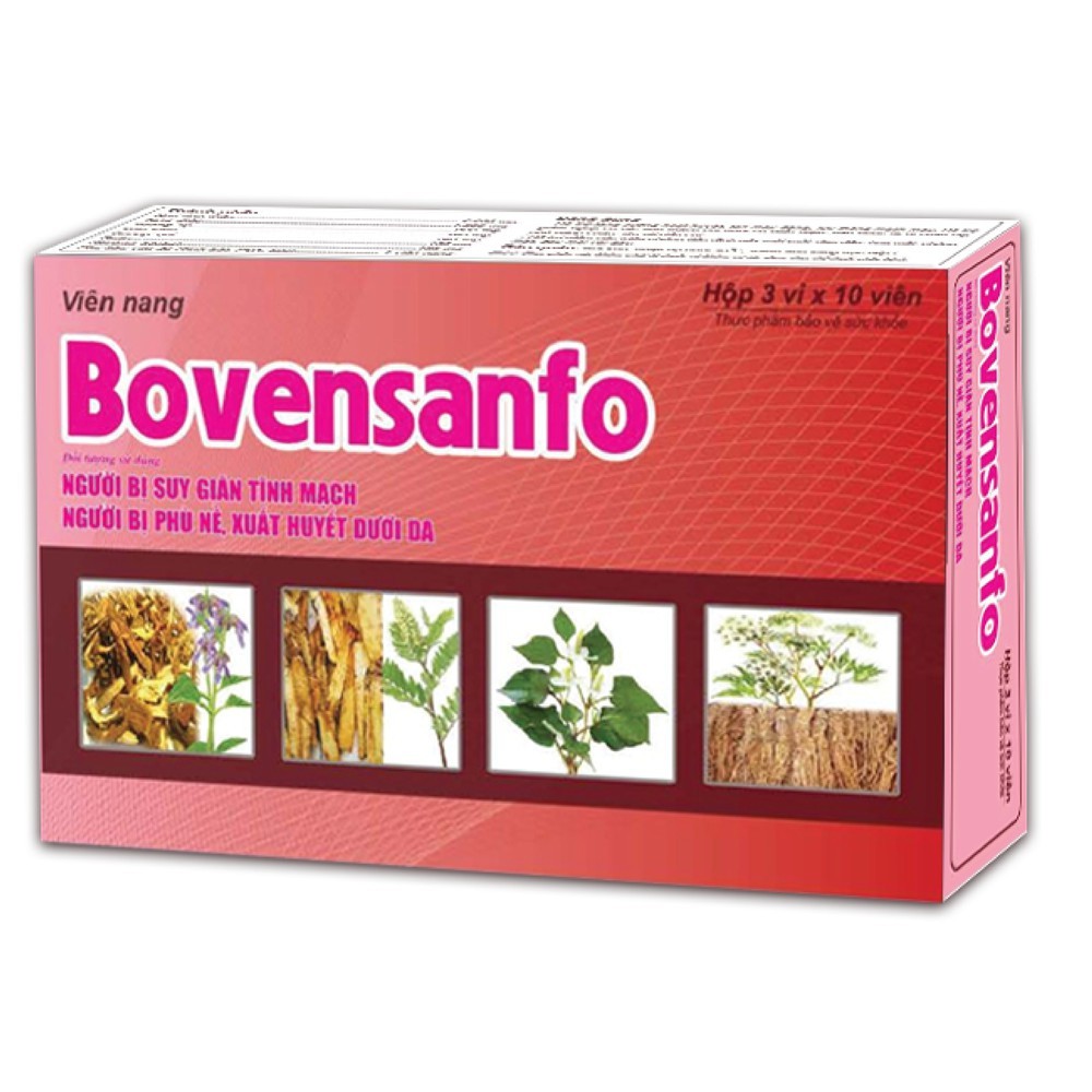 Bovensanfo- Hỗ trợ điều trị suy giãn tĩnh mạch, chuột rút, tê chân tay