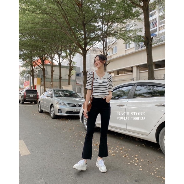 [RÁCH STORE] Quần Jean Loe Trơn Cực Tôn Dáng 8509