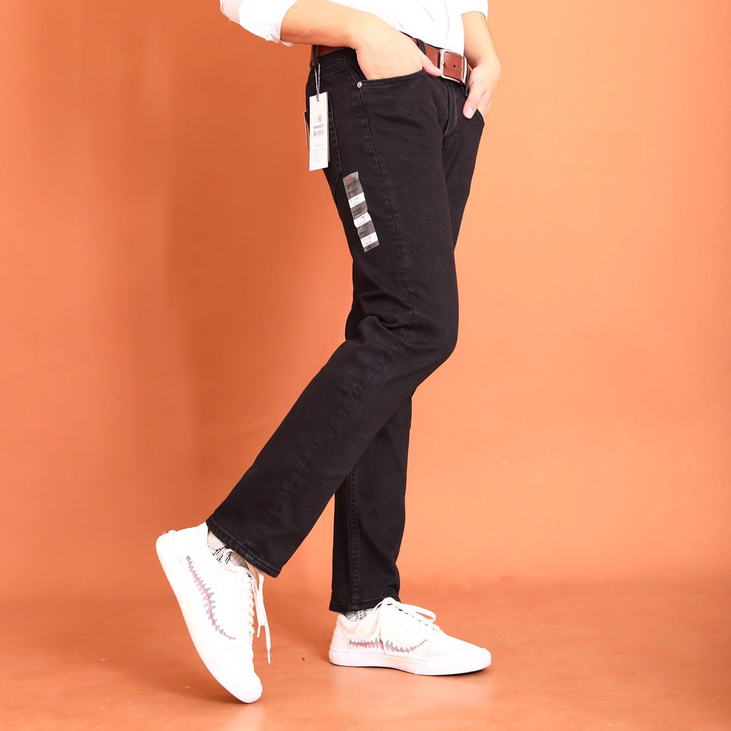 Quần Jean đen nam Levi ⚡ 𝗛𝗮̀𝗻𝗴 𝗰𝗮𝗼 𝗰𝗮̂́𝗽 ⚡ Quần bò đẹp dòng 511, Ống đứng, co giãn 4 chiều thời trang | BigBuy360 - bigbuy360.vn