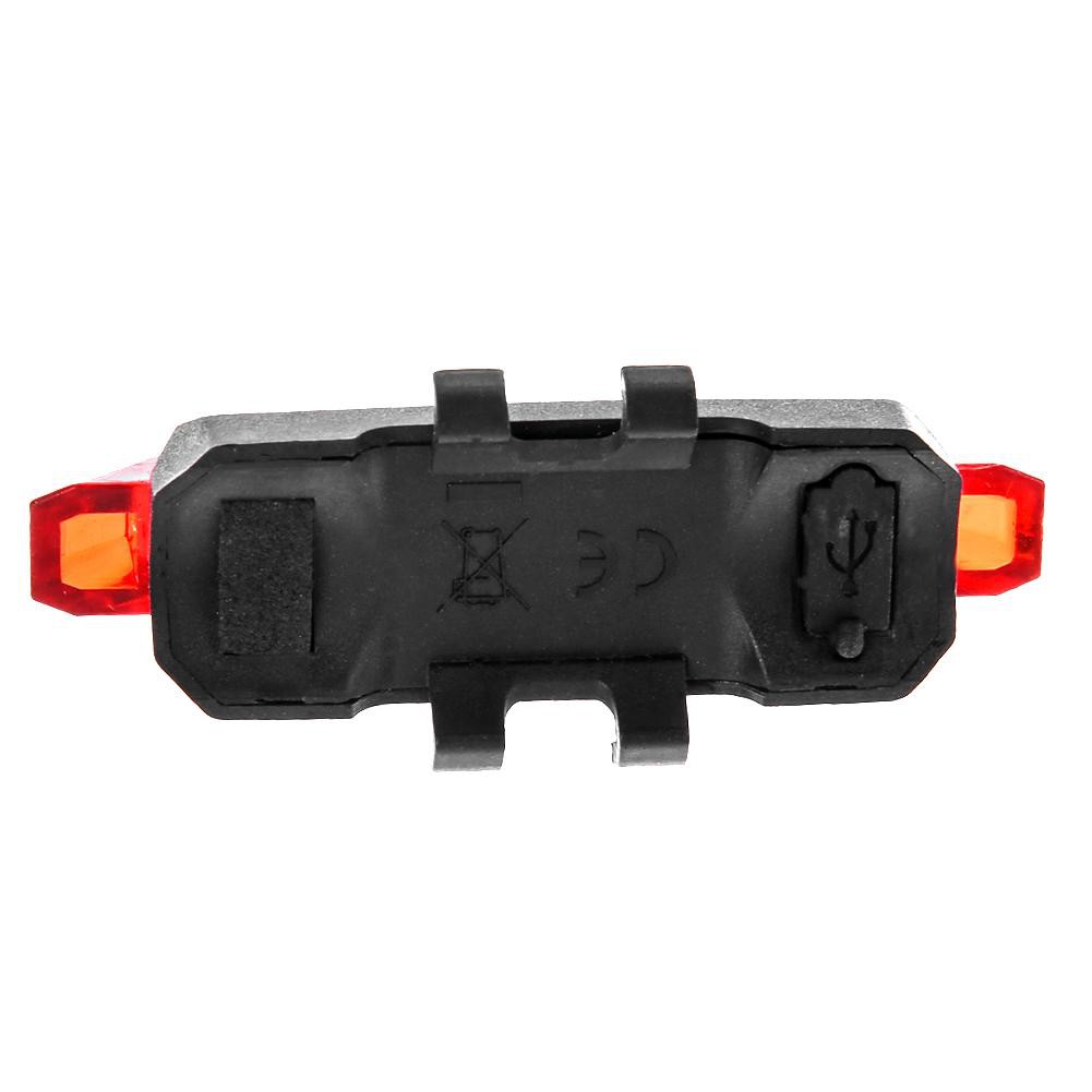 Thanh USB đèn Led chống thấm nước 4 chế độ báo tín hiệu an toàn cho xe đạp