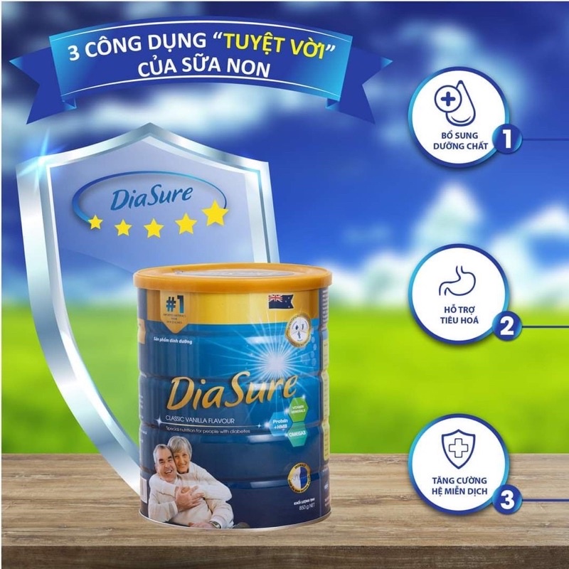 Sữa non tiểu đường Diasure hộp 450g + tặng 3 gói cùng loại