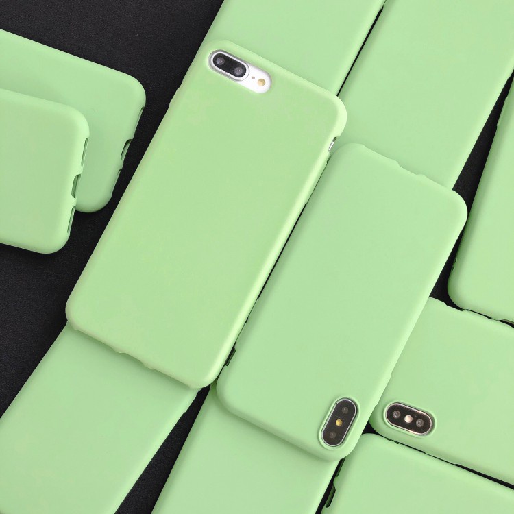 vivo 1808 1811 1820 1812 1807 1817 1801 1819 1806 1818 1816 1802 1814 1804 1805 1851 1815 Matcha green TPU silica gel solid color mobile phone case Simple plain mobile phone shell Soft shell of anti falling mobile phone protective cover