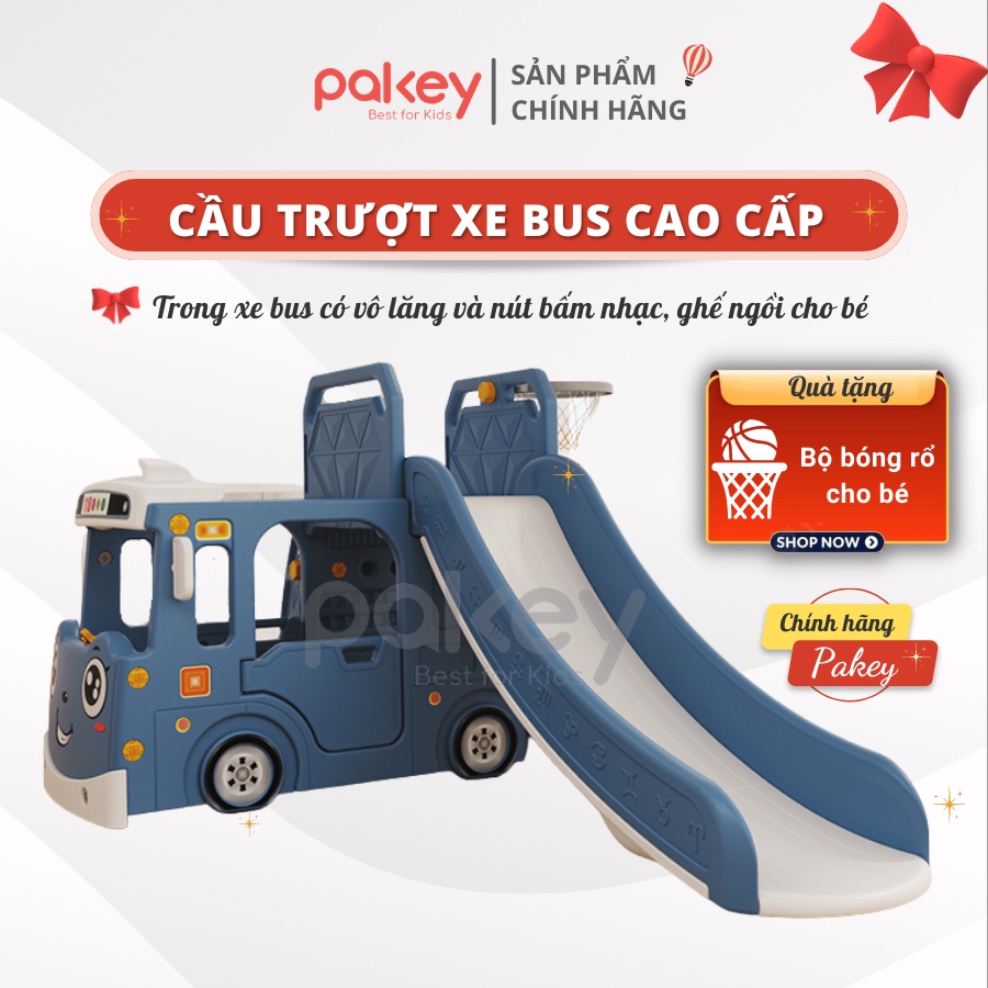 Cầu trượt xe Bus Pakey nhập khẩu chính ngạch, cầu trượt chịu tải trọng 100kg chắc chắn