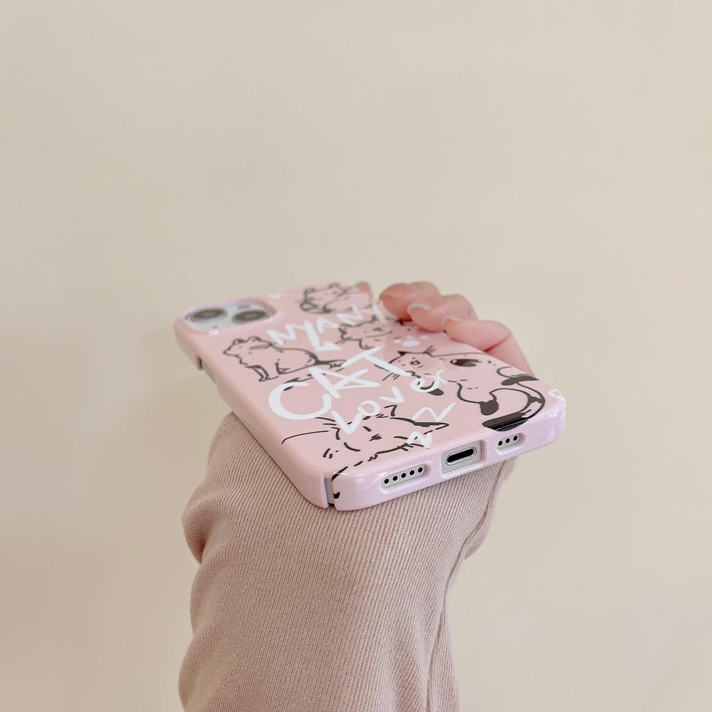 Ốp Điện Thoại Cứng Hình Mèo Cho IPhone X Xs XR XsMax 11 11ProMax 12 12Pro 12ProMax 13 13Pro 13ProMax 14 14Pro 14plus 14ProMax