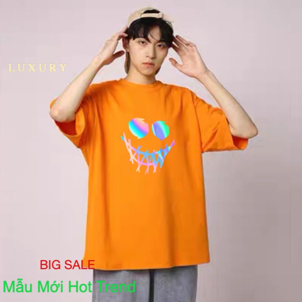Áo Thun Phản Quang Đôi Mắt Halloween form rộng unisex tay lỡ chất Cotton fresize PQ60
