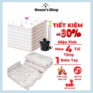 Máy hút chân không quần áo, túi hút chân không quần áo công xuất cực mạnh hút gọn quần áo chăn màn chống ẩm mốc