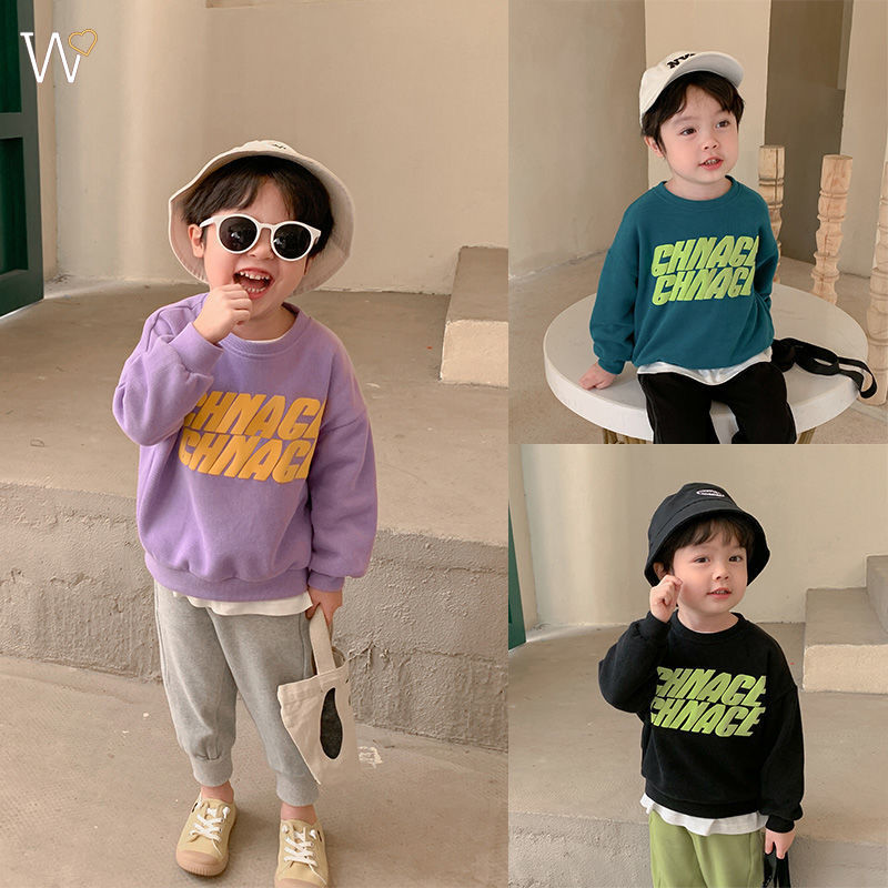 Áo Nỉ Mỏng Viền Áo Giả Sơ Mi Thời Trang Phù Hợp Cho Bé Trai Vào Mùa Thu