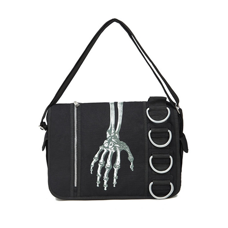 Youyo Túi Đeo Chéo Vai Hình Xương Phong Cách Gothic Punk Cho Nữ