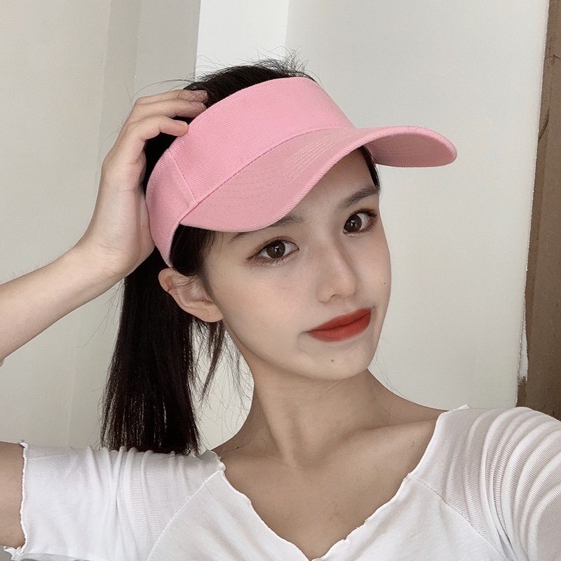 Mũ lưỡi trai bóng chày hở chóp màu trơn chống nắng và tia cực tím ngoài trời thời trang mùa hè 2022 cho nam và nữ