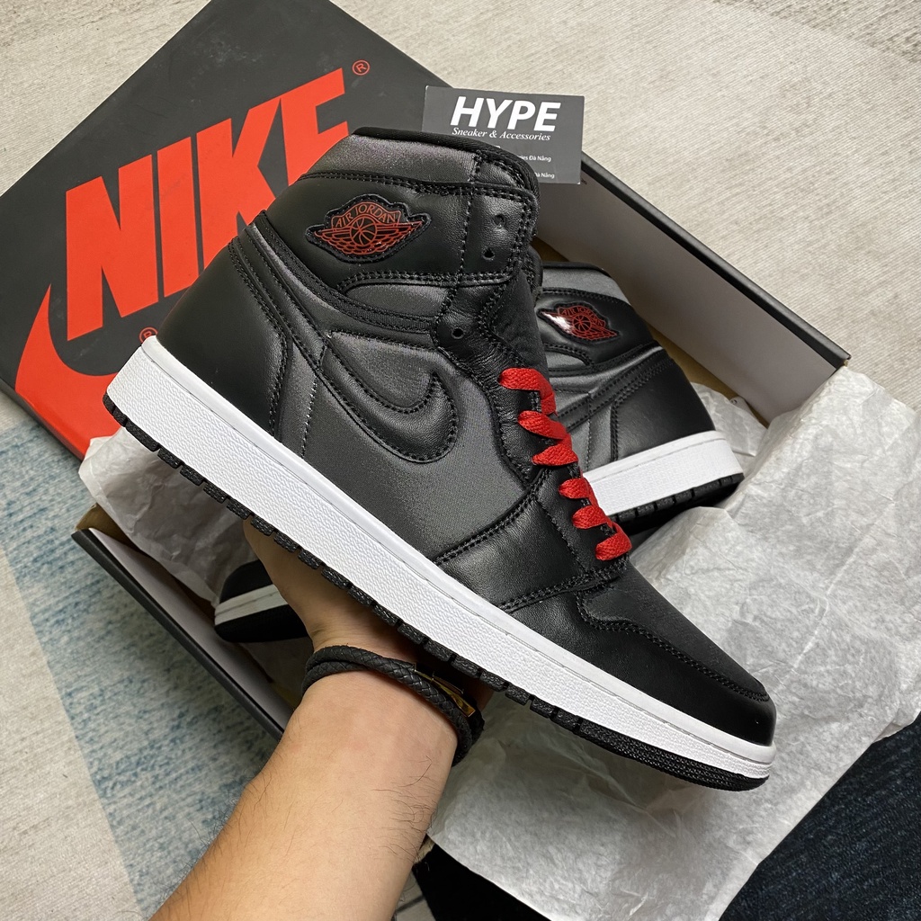 Giày Jordan 1 Black Satin (Giày sneaker, bóng rổ JD1 Full Đen) - Hype Sneaker | Bản Best Quality