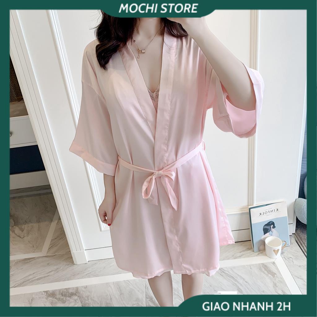 Áo Choàng Ngủ Kimono Lụa , Áo Choàng Tắm Nữ Chất Lụa Satin Nhiều Màu Phong Cách Nhật Bản Mới Gợi Cảm Cho Bạn Nữ. | BigBuy360 - bigbuy360.vn
