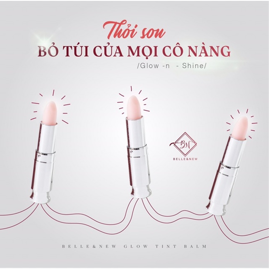 [DATE 12/22] Son Dưỡng Chống Thâm Belle &amp; New Glow Tint Balm - có màu ửng hồng hoa anh đào 3.2g (Hàn Quốc)