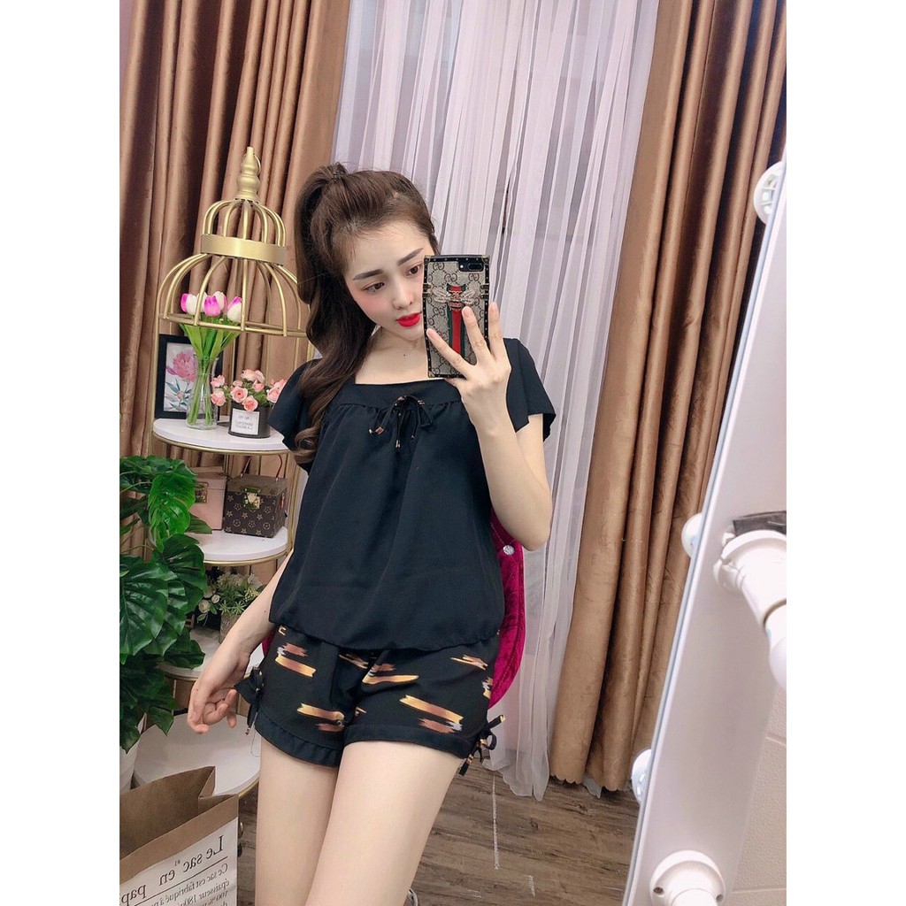 Hình+Video Thật] Bộ Ngủ Nữ Lụa Hàn Cao Cấp Pijama Quần họa tiết  Áo Màu Trơn Mềm Mại mát Mặc Hè | BigBuy360 - bigbuy360.vn
