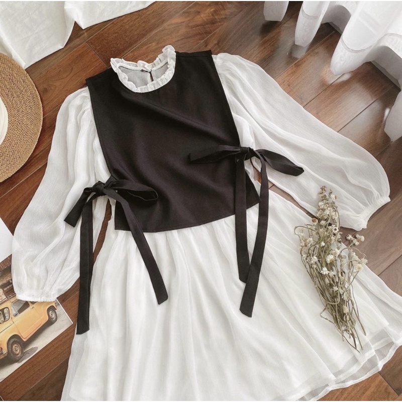 [FREESHIP] Đầm Babydoll Tay Phồng Dễ Thương Kèm Ảnh Thật D17 | BigBuy360 - bigbuy360.vn