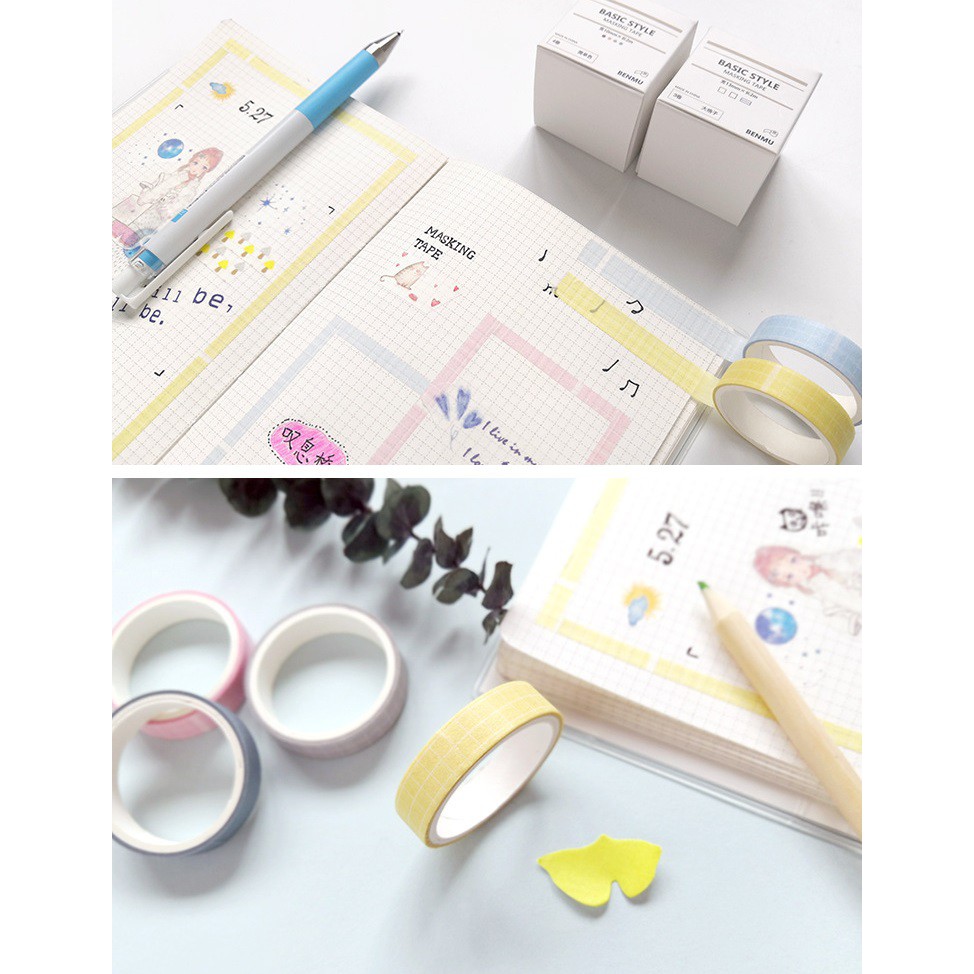 Set 4 cuộn băng dính washi tape WT232