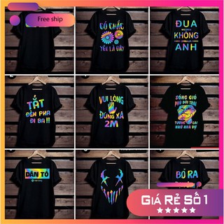 Áo Thun Phản Quang 7 màu tết 2021, đẹp, độc, lạ,  thun cotton vải mát, mịn,có big size, áo nam nữ, có tay lỡ