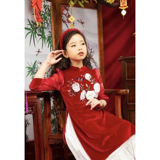 Bờm tết nhung cho bé mặc áo dài