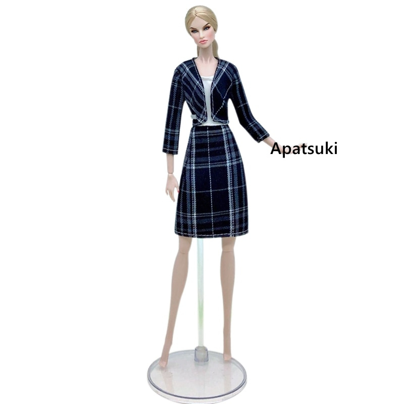 Thời Trang set Áo Và Chân Váy Xinh Xắn Cho Búp Bê barbie Tỉ Lệ 1 / 6